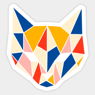 Geometric Cat Sticker